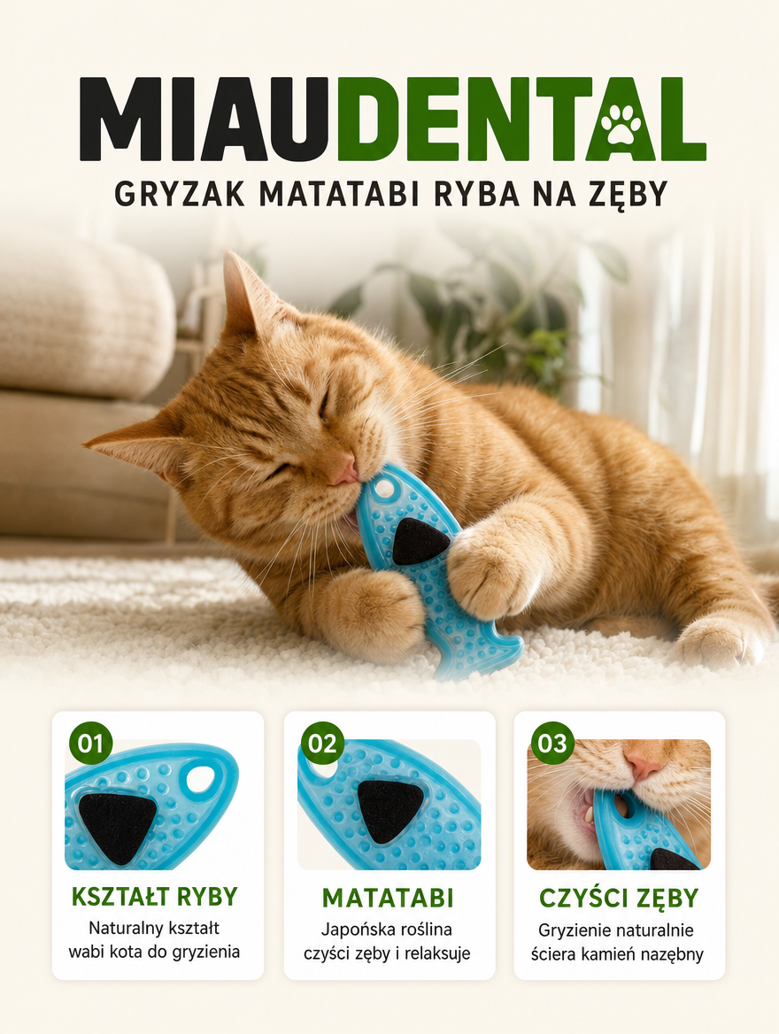 Miaudental - gryzak matatabi ryba na zęby | Nekoro