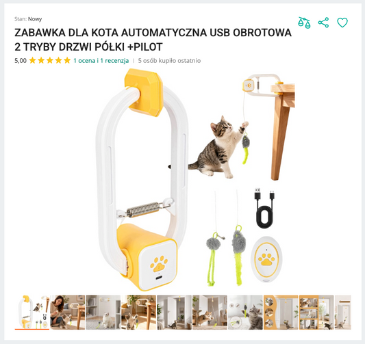 Miaupilot - Automatyczna Zabawka na Sznurku z Pilotem | Nekoro™