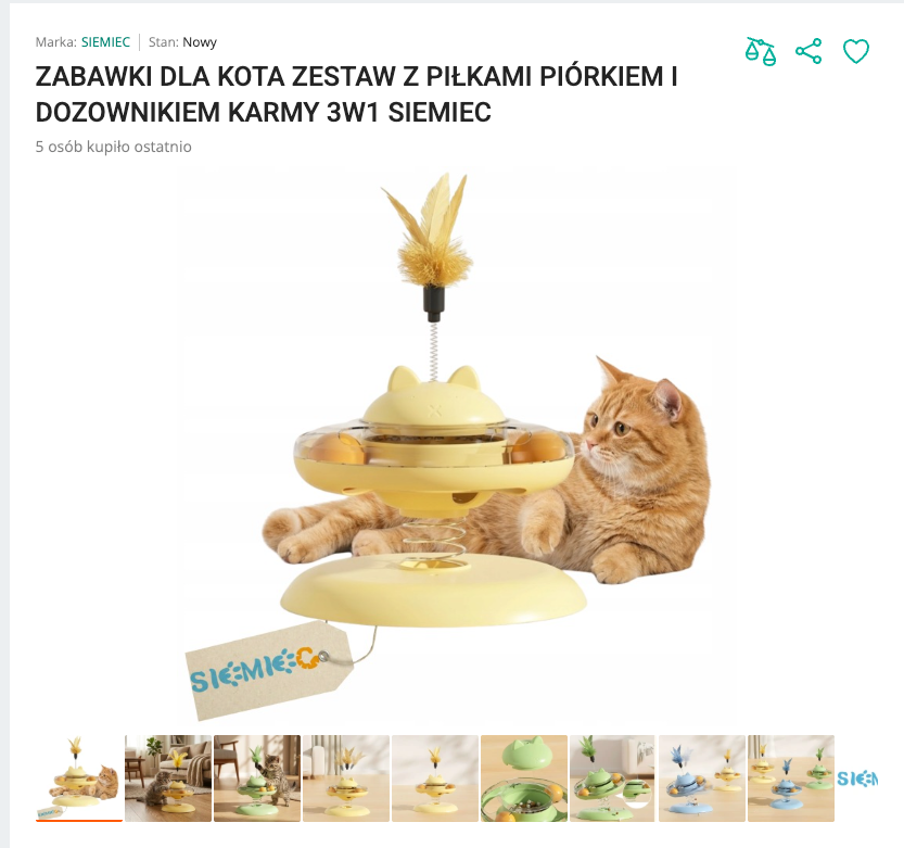 Miaucombo - Tor z Piłkami, Piórko i Dozownik 3w1 | Nekoro™