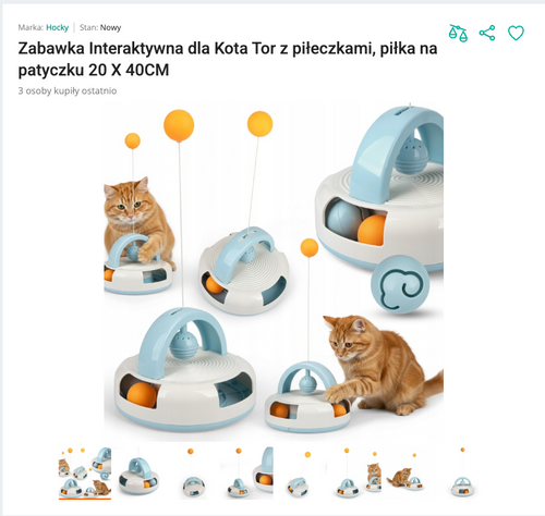 Miauorbit - Tor z Piłeczkami i Piłką na Sprężynie | Nekoro™