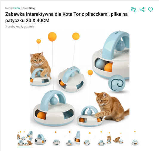 Miauorbit - Tor z Piłeczkami i Piłką na Sprężynie | Nekoro™
