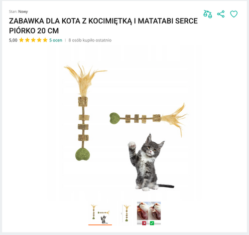 Miaumatata - Patyczek Matatabi z Sercem Kocimiętki i Piórkiem | Nekoro™
