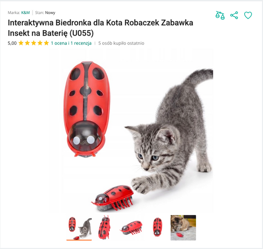 Miauladybug - Ruchoma Biedronka na Baterię | Nekoro™