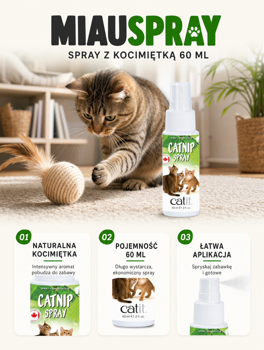 Miauspray - spray z kocimiętką 60ml | Nekoro