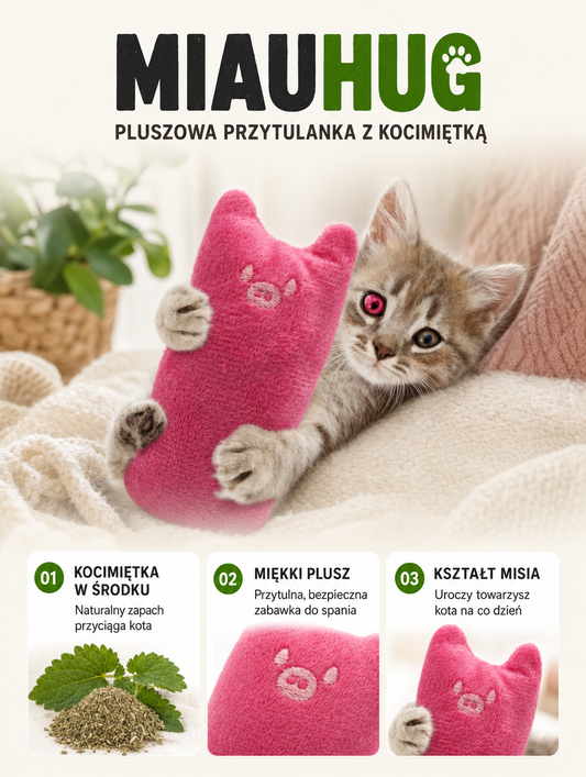 Miauhug - pluszowa przytulanka z kocimiętką | Nekoro