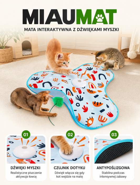 Miaumat - mata interaktywna z dźwiękami myszki | Nekoro