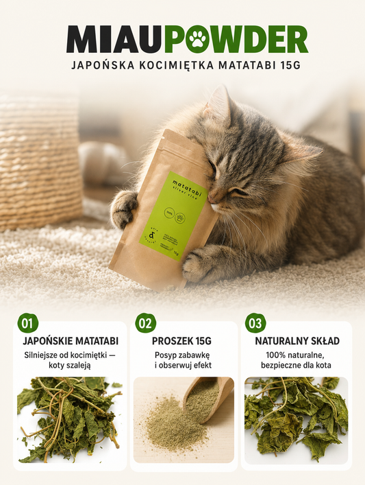 Miaupowder - japońska kocimiętka matatabi 15g | Nekoro