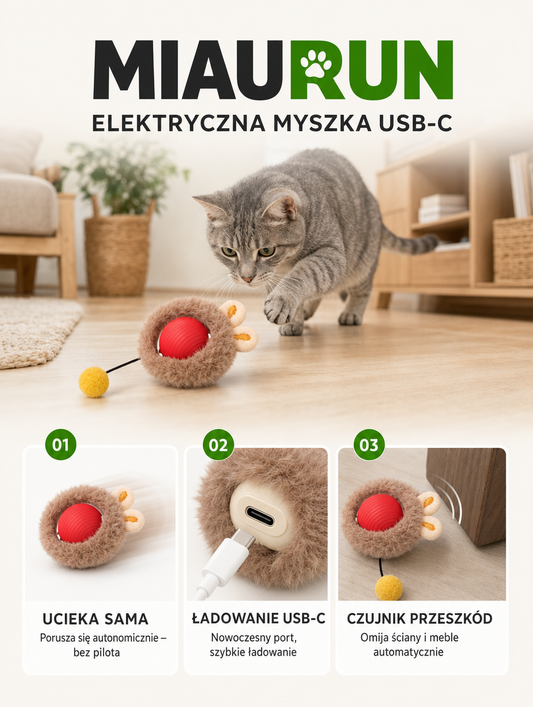 Miaurun - elektryczna myszka USB-C | Nekoro