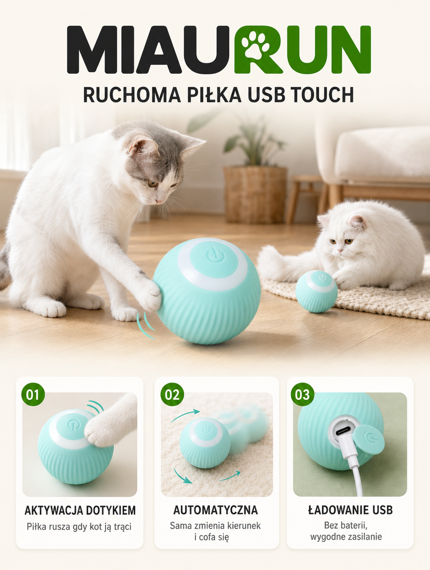 Miaurun - ruchoma piłka USB touch | Nekoro
