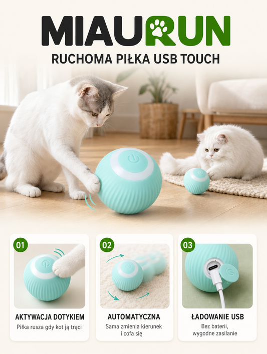 Miaurun - ruchoma piłka USB touch | Nekoro