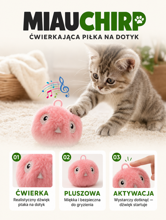 Miauchirp - ćwierkająca piłka na dotyk | Nekoro
