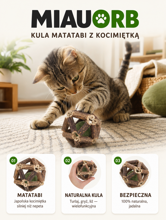 Miauorb - kula matatabi z kocimiętką | Nekoro