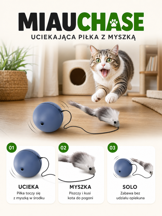 Miauchase - uciekająca piłka z myszką | Nekoro