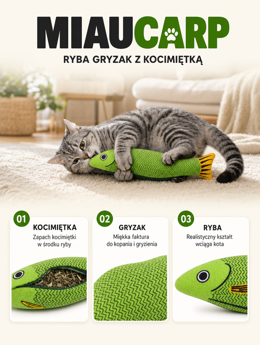 Miaucarp - ryba gryzak z kocimiętką | Nekoro