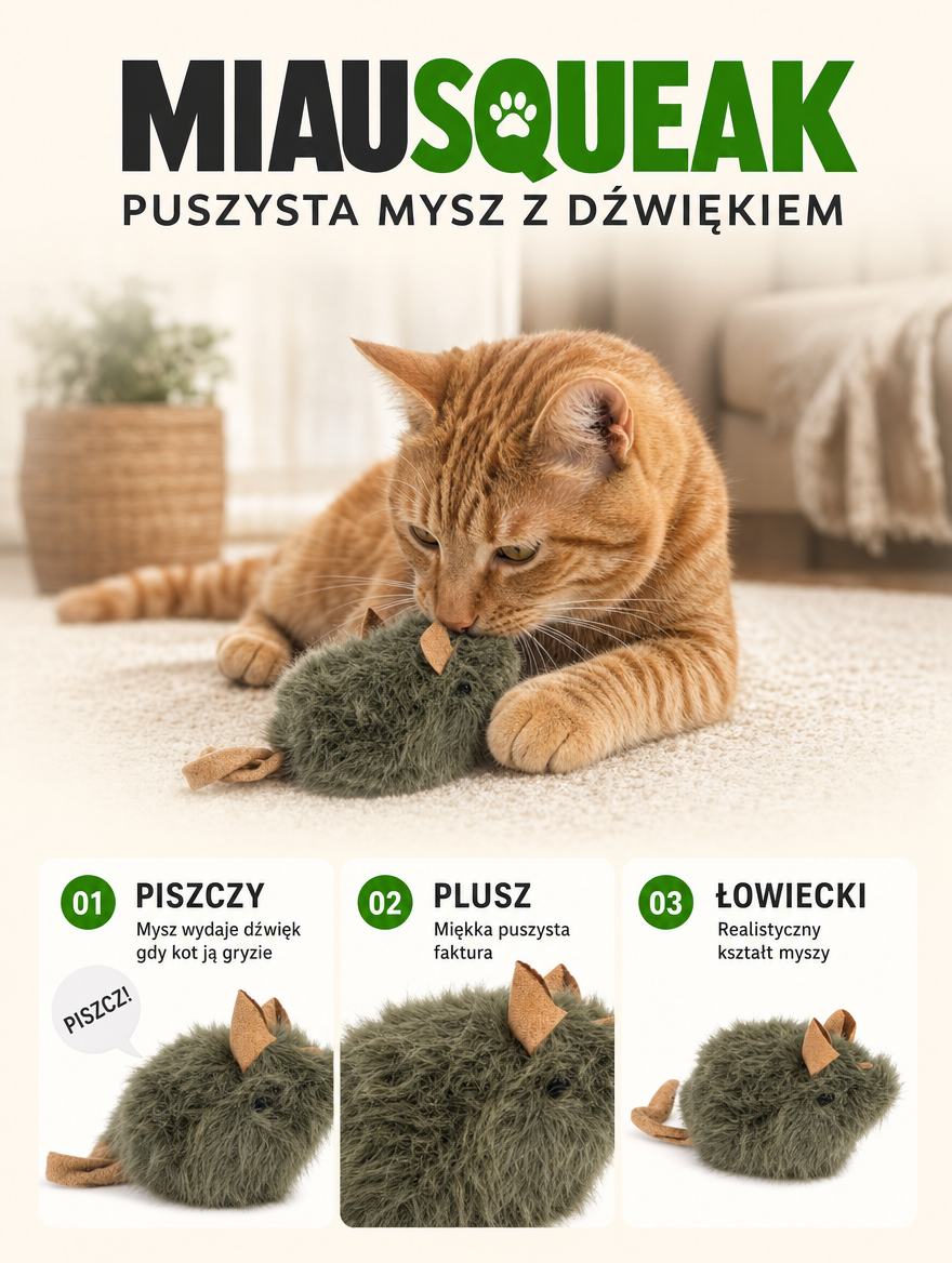 Miausqueak - puszysta mysz z dźwiękiem | Nekoro
