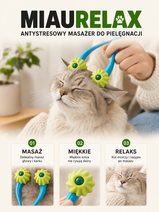 Miaurelax - antystresowy masażer do pielęgnacji | Nekoro
