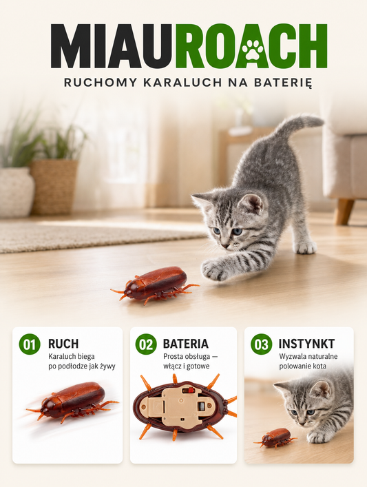 Miauroach - ruchomy karaluch na baterię | Nekoro