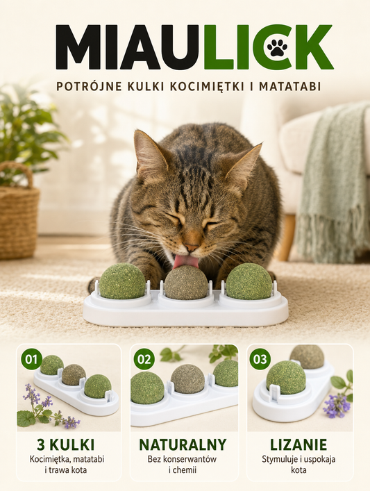Miaulick - potrójne kulki kocimiętki i matatabi | Nekoro